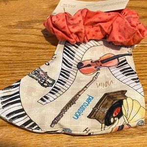 Fabric Face Mask & Matching Scrunchie/Music